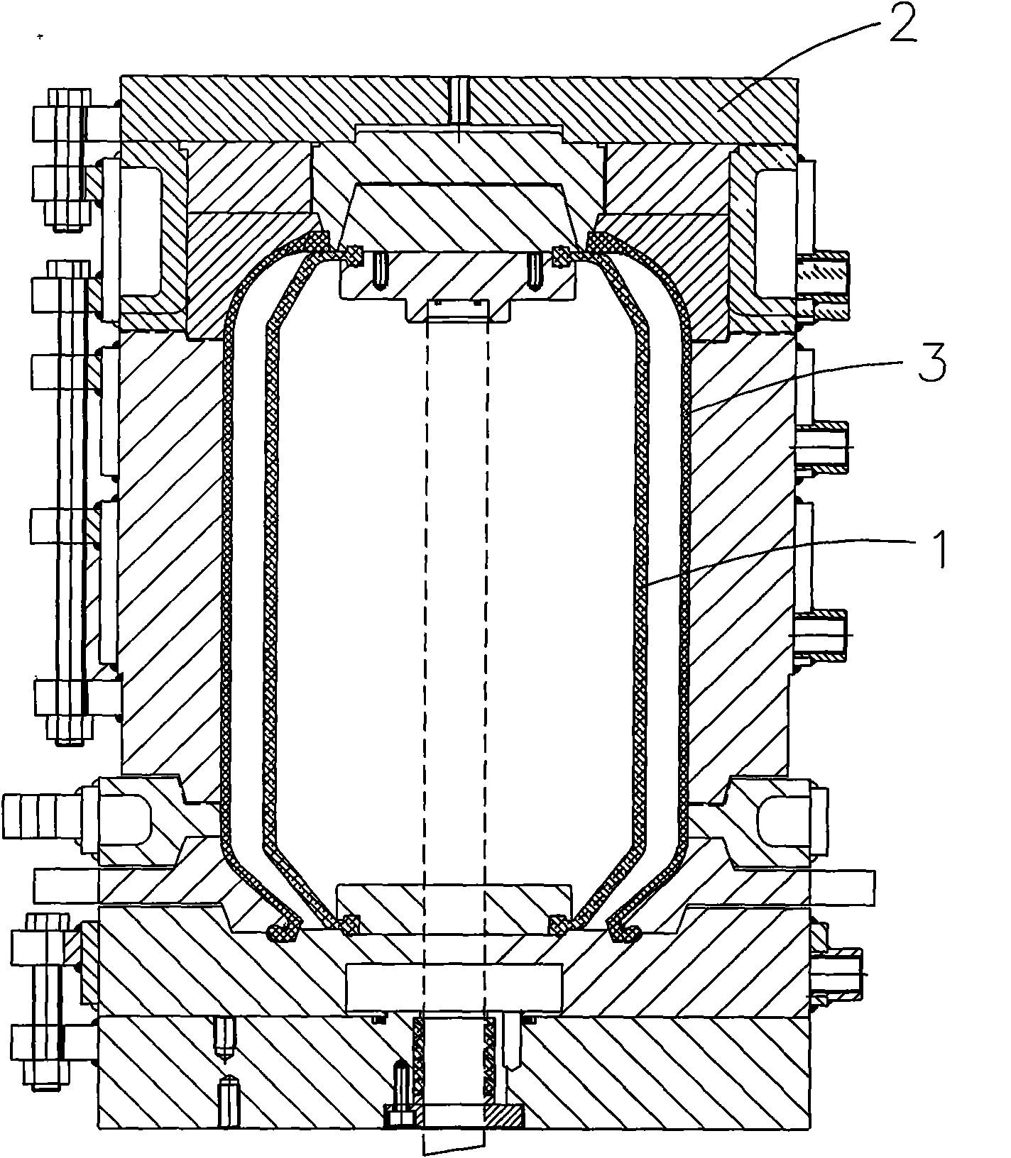 Rubber air spring capsule-free vulcanization production method