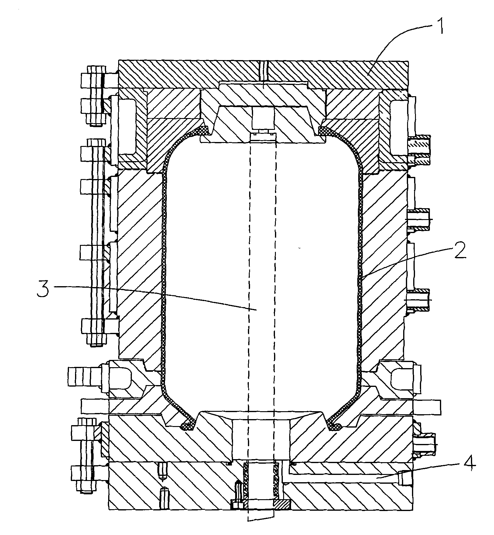 Rubber air spring capsule-free vulcanization production method