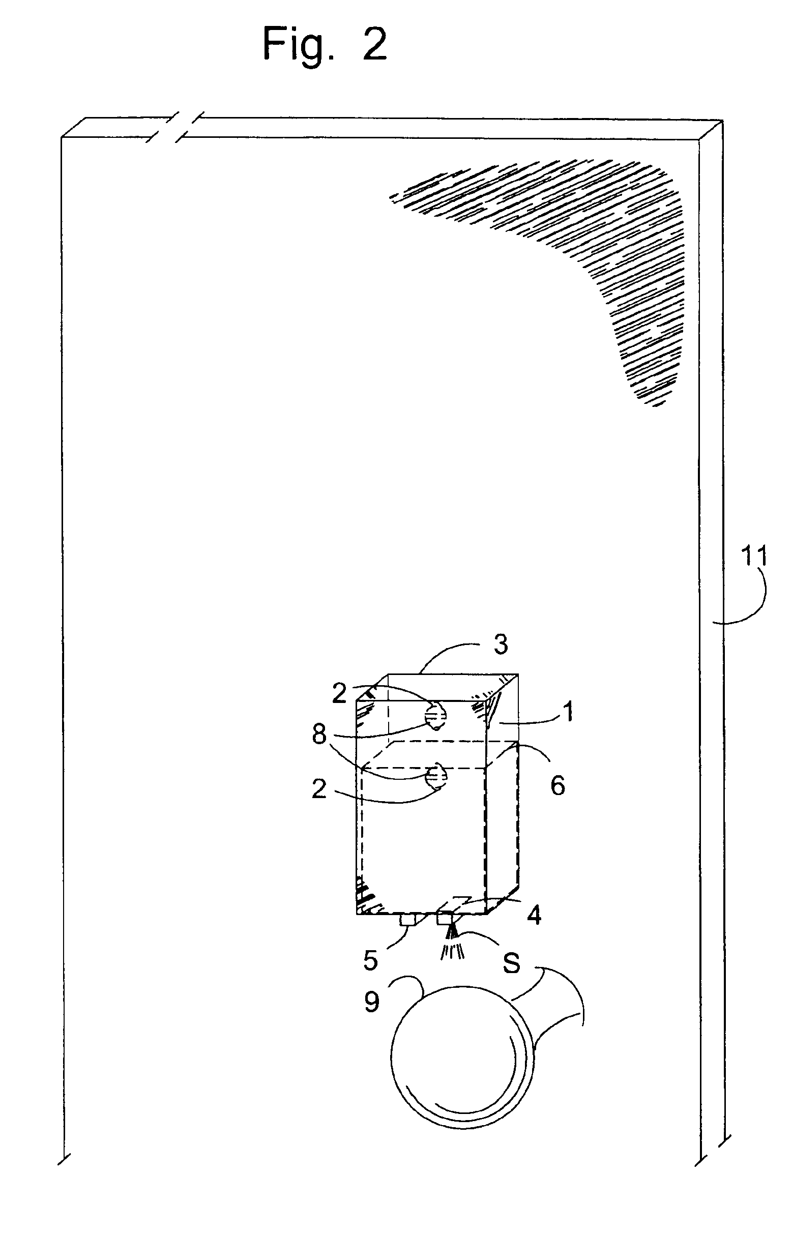 Device for disinfecting door handles