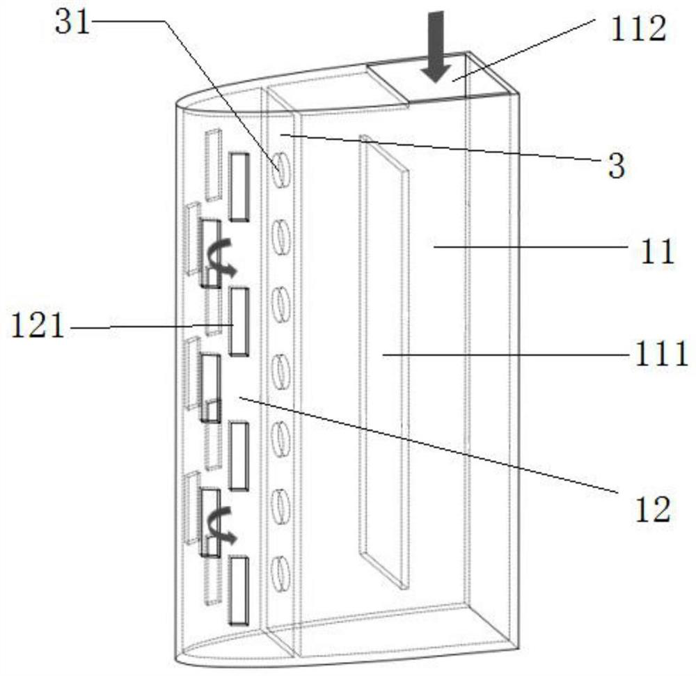 Anti-icing structure suitable for aero-engine supporting plate and wing