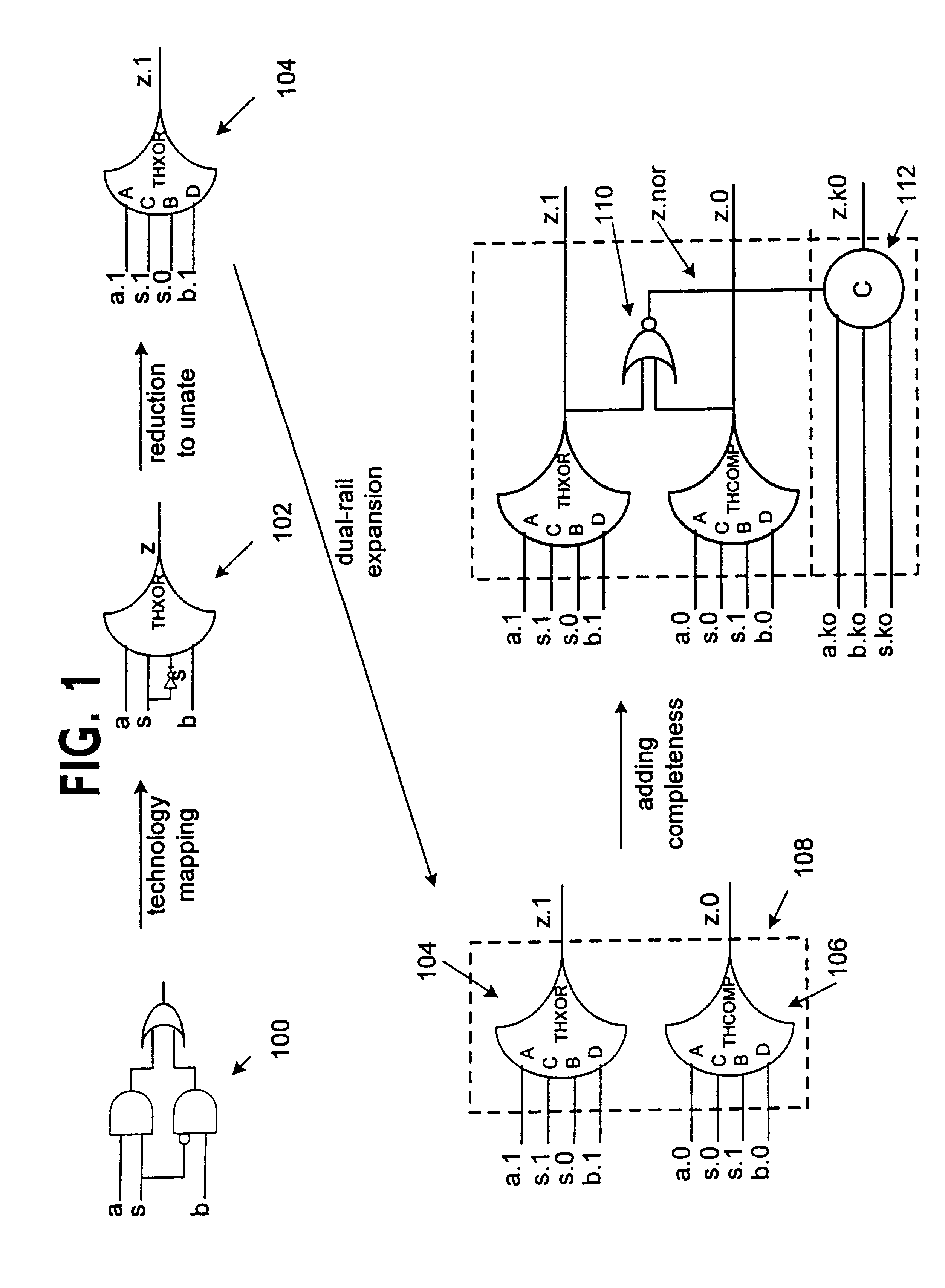 Multi-rail asynchronous flow with completion detection and system and method for designing the same