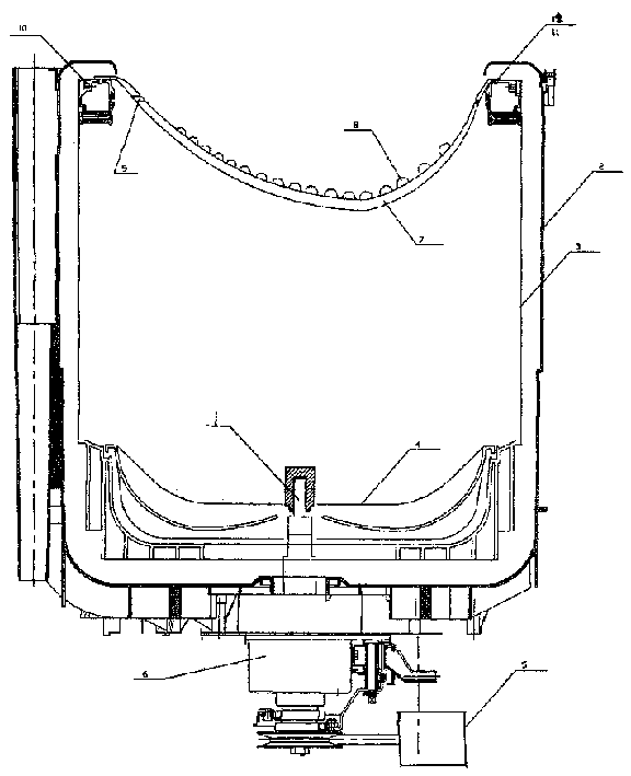 Two-washing-tube double-power laundry machine