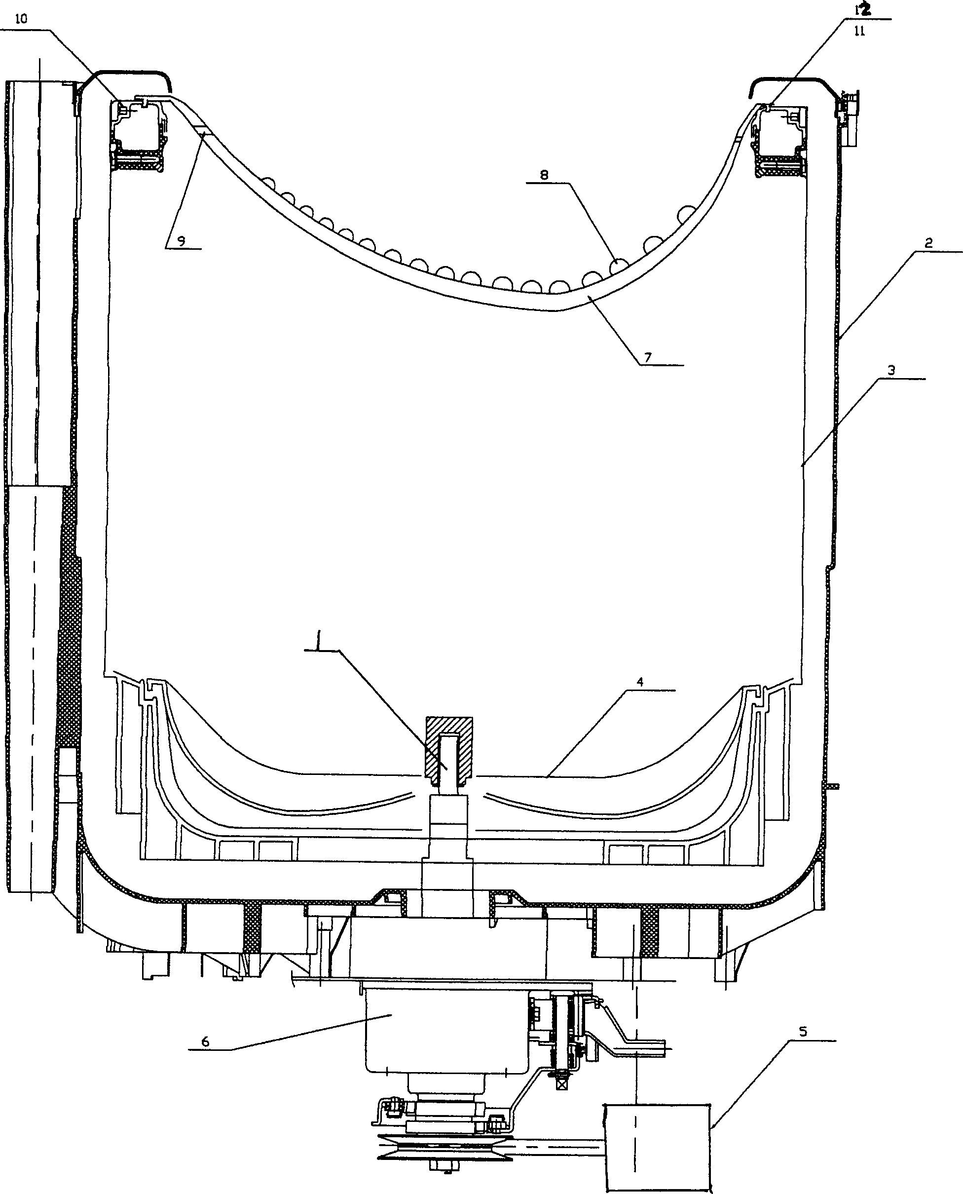 Two-washing-tube double-power laundry machine