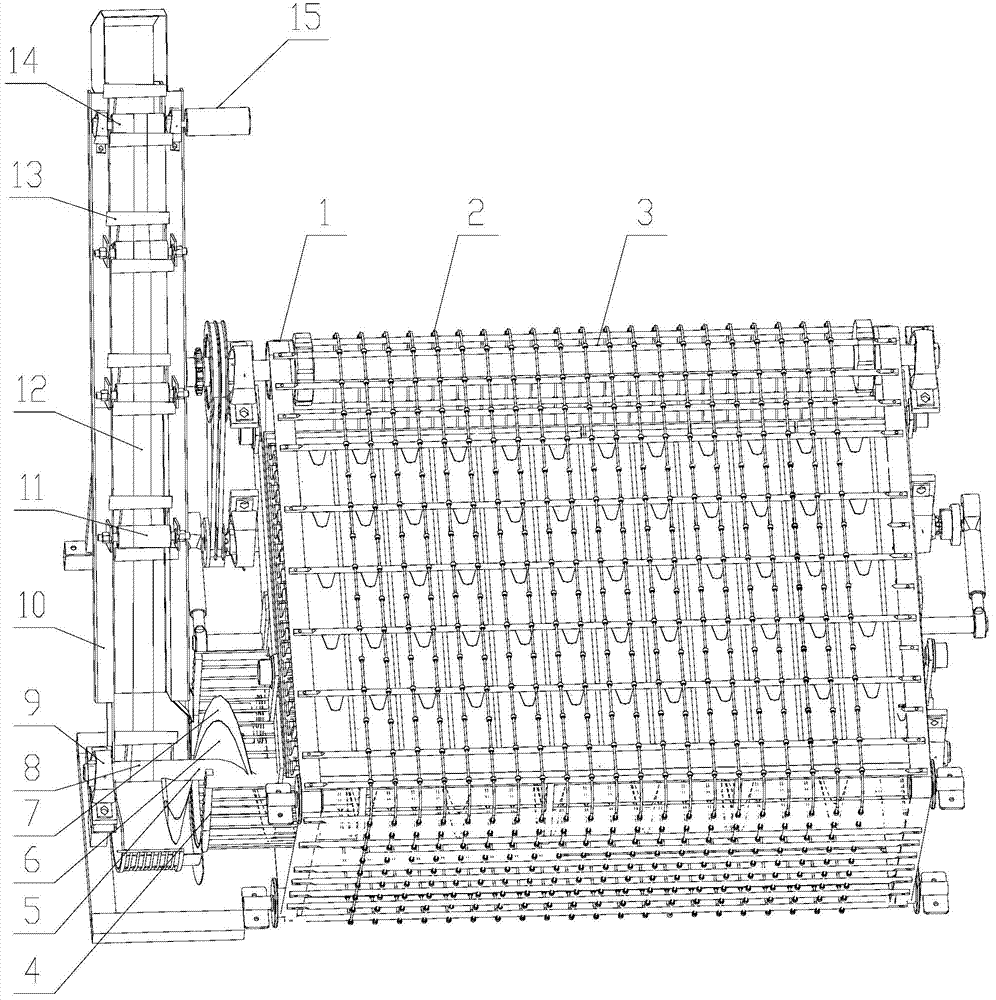 Secondary harvest device for peanut harvester