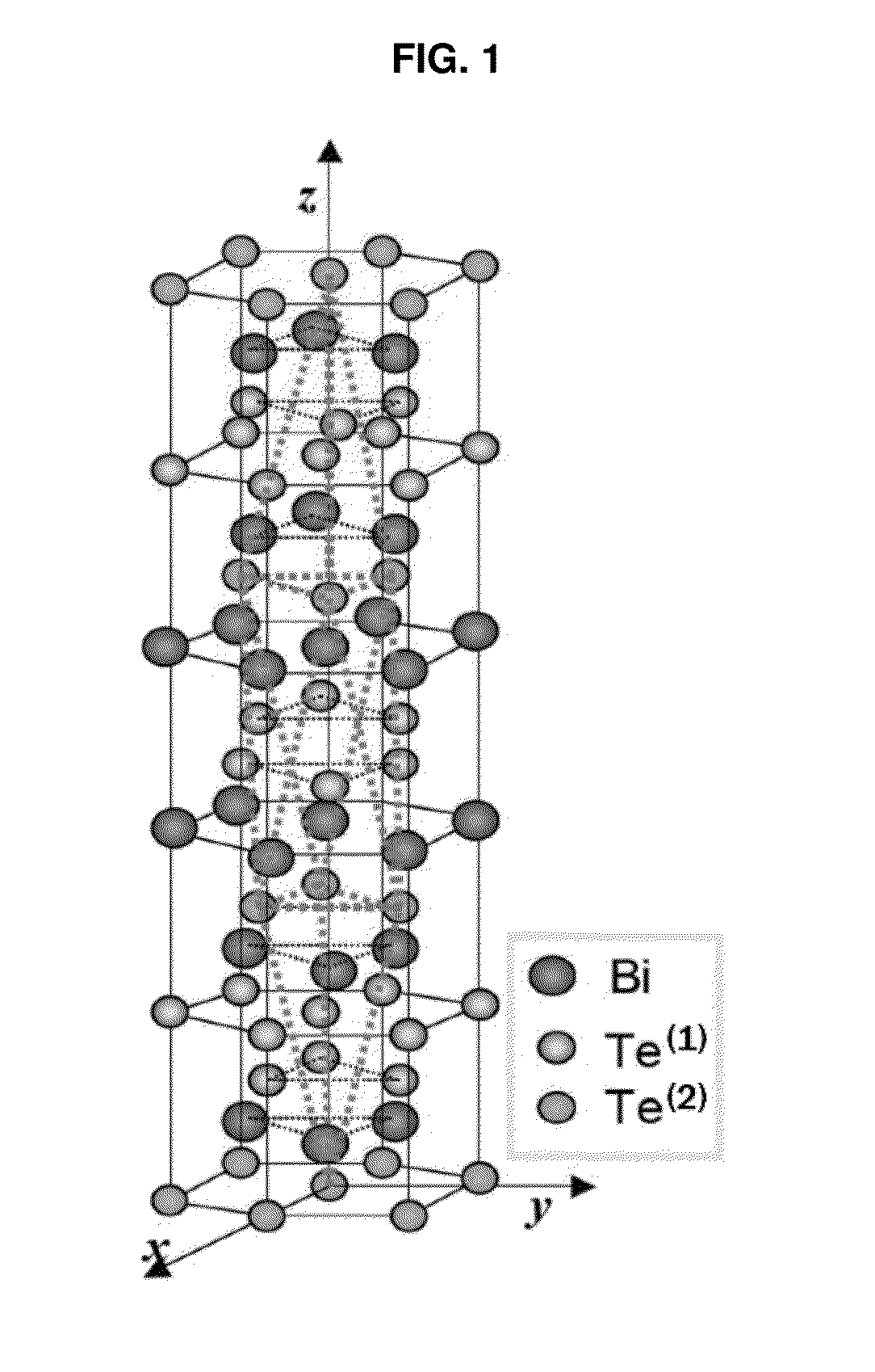 Te-based thermoelectric material having complex crystal structure by addition of interstitial dopant