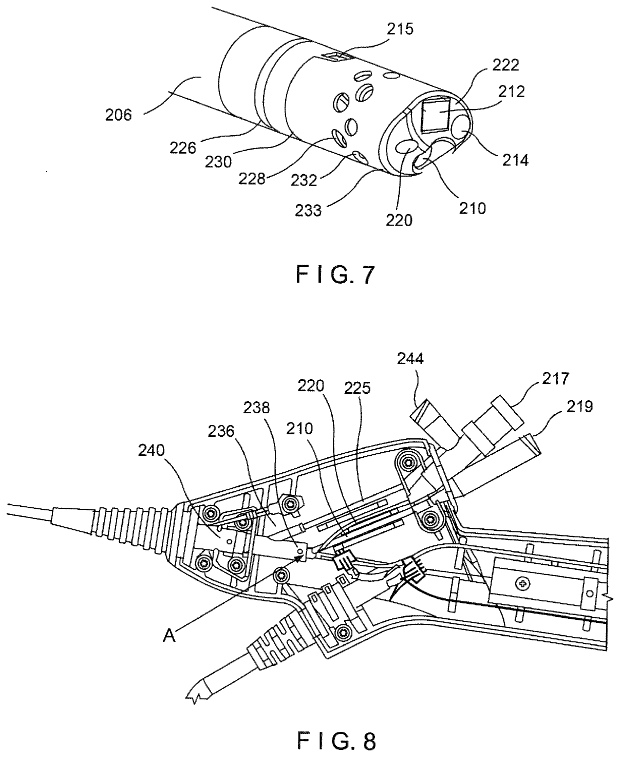 Flexible ureteroscope with debris suction availability