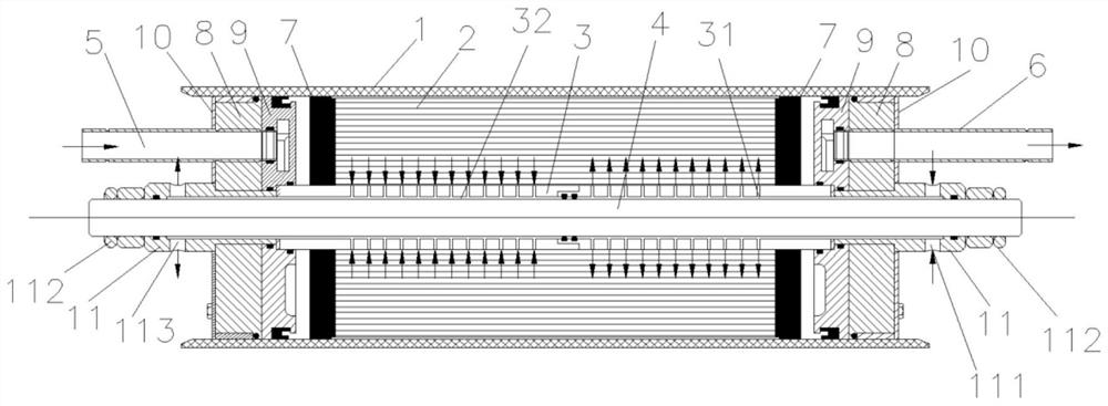 Energy-saving ultra-high-power concentration membrane assembly, membrane bag thereof, water treatment system and water treatment method