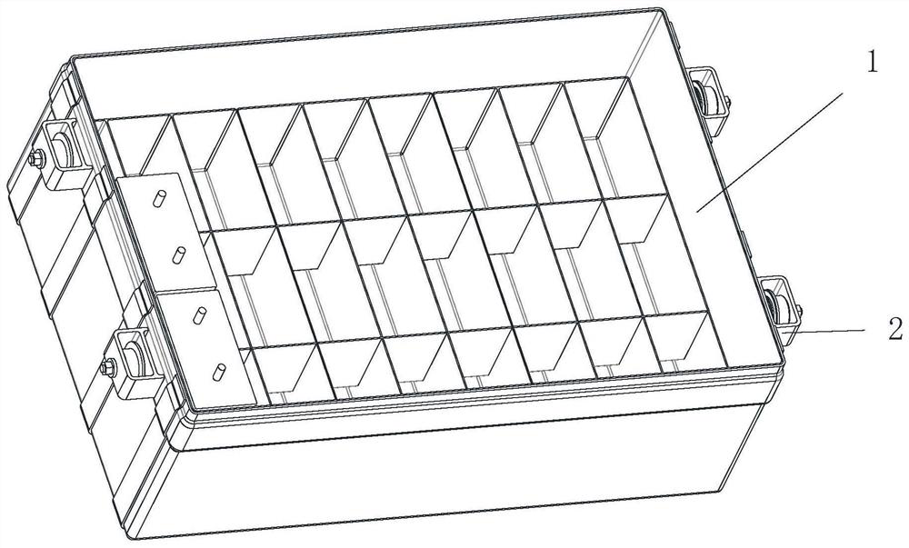 Composite material storage battery trolley and manufacturing method thereof