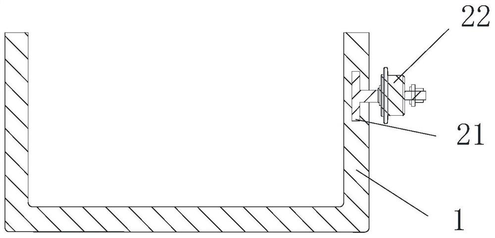 Composite material storage battery trolley and manufacturing method thereof