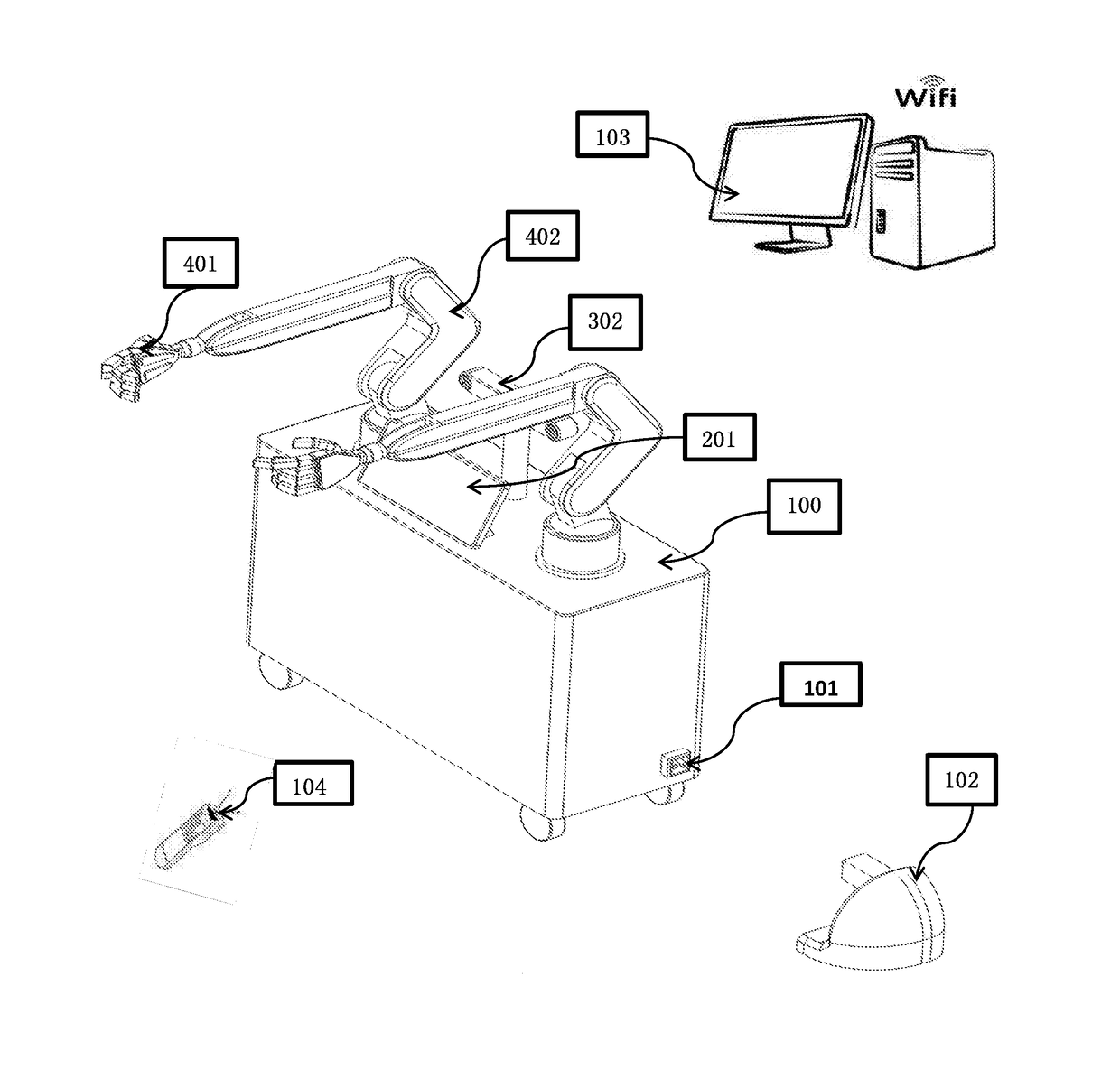 A mobile automatic massage apparatus