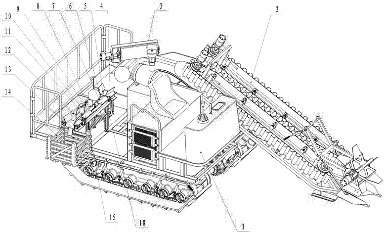 Cabbage weighing device used for cabbage harvester