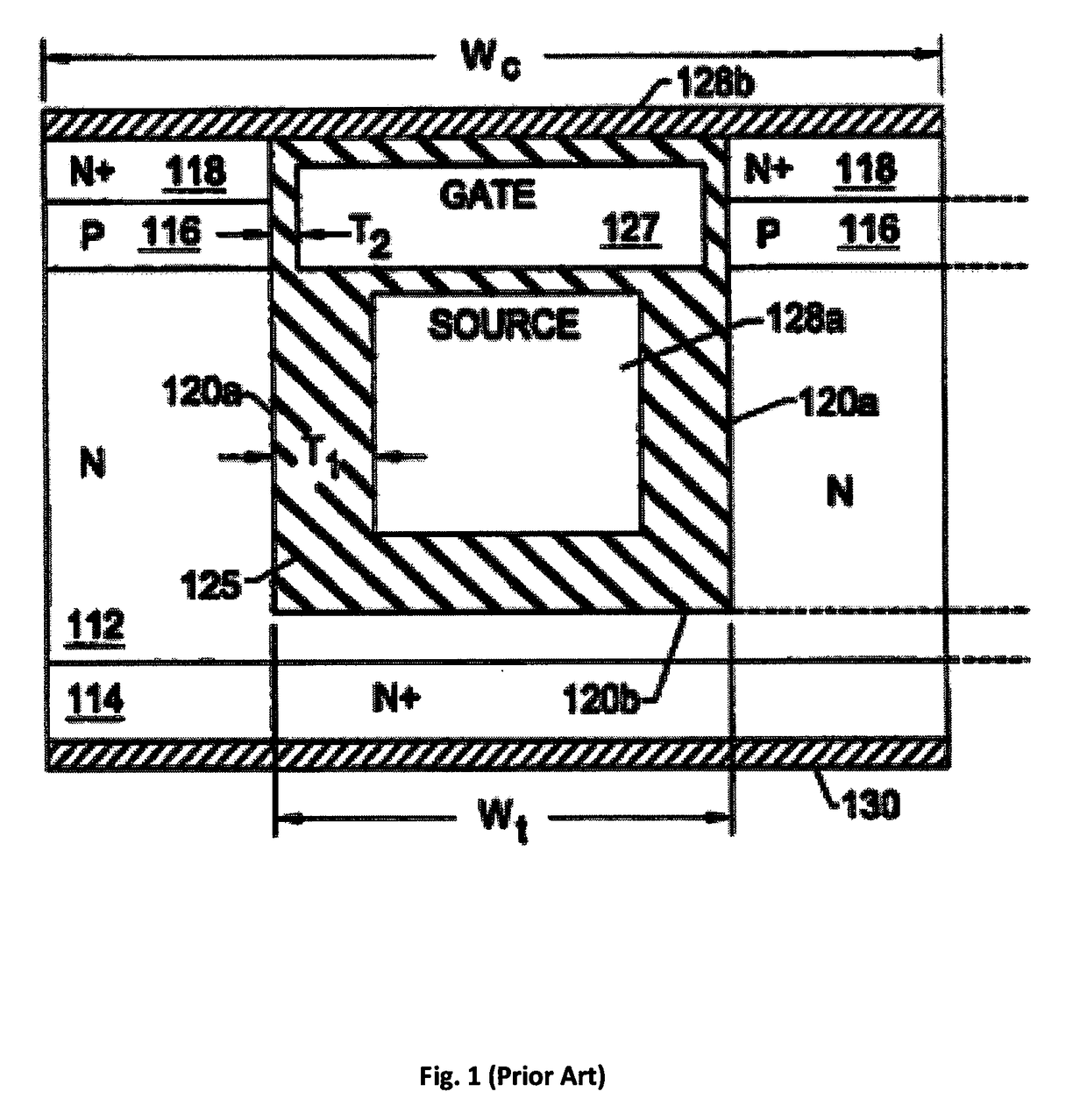 Sgt mosfet with adjustable crss and ciss