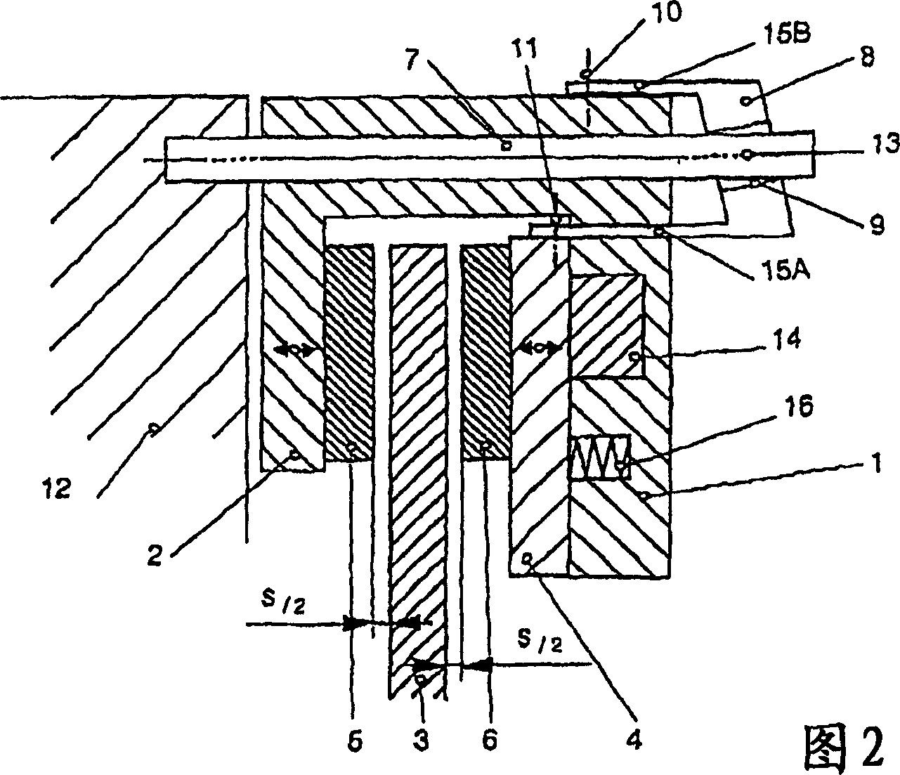 Calliper brake with disengaged position