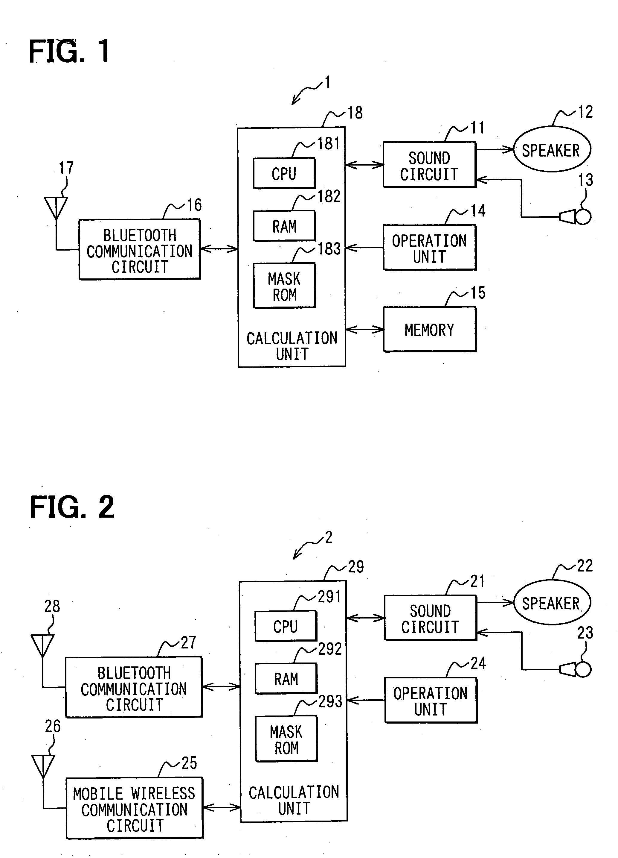 Handsfree device and mobile phone handset