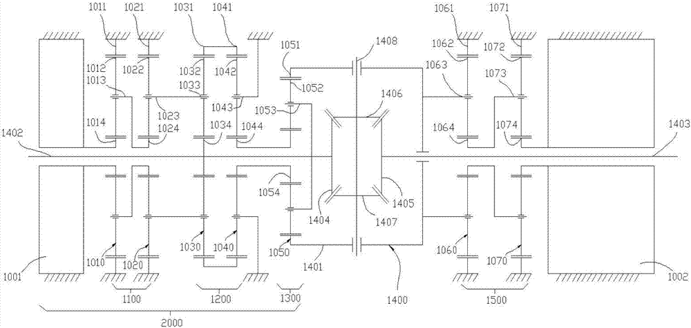 Electric differential with directional torque distribution function