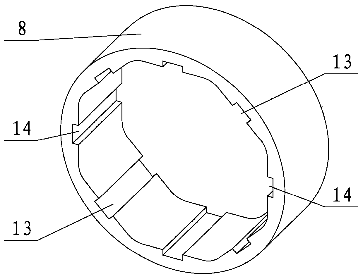 Stator of electric motor with pole-changing arc length and phase-shifting