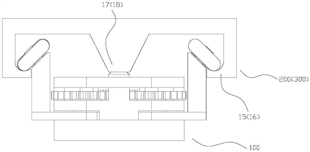 Cam type conversion guide rail sliding block