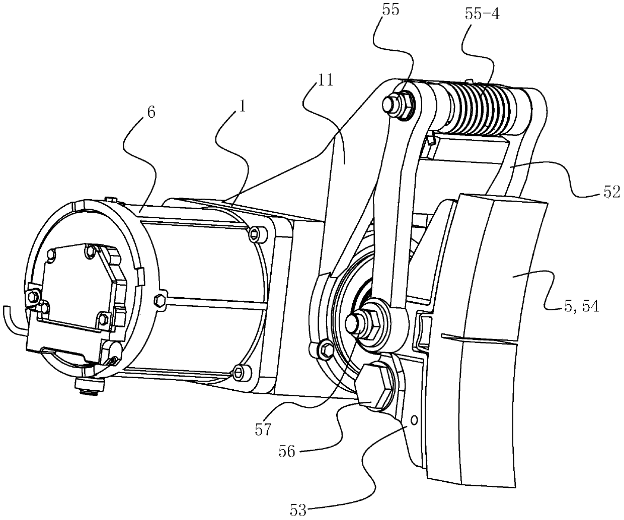 Tread brake device