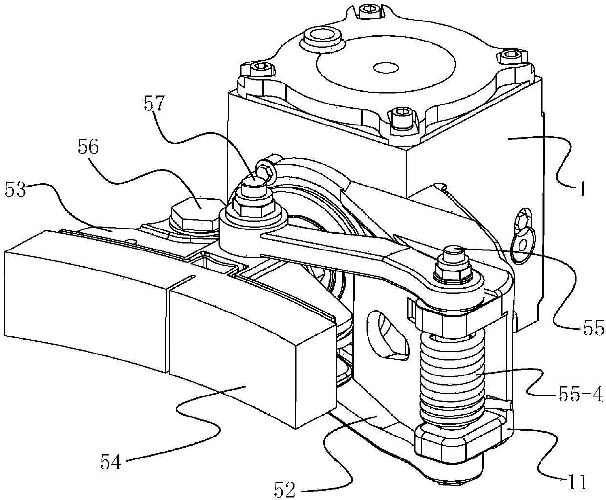 Tread brake device