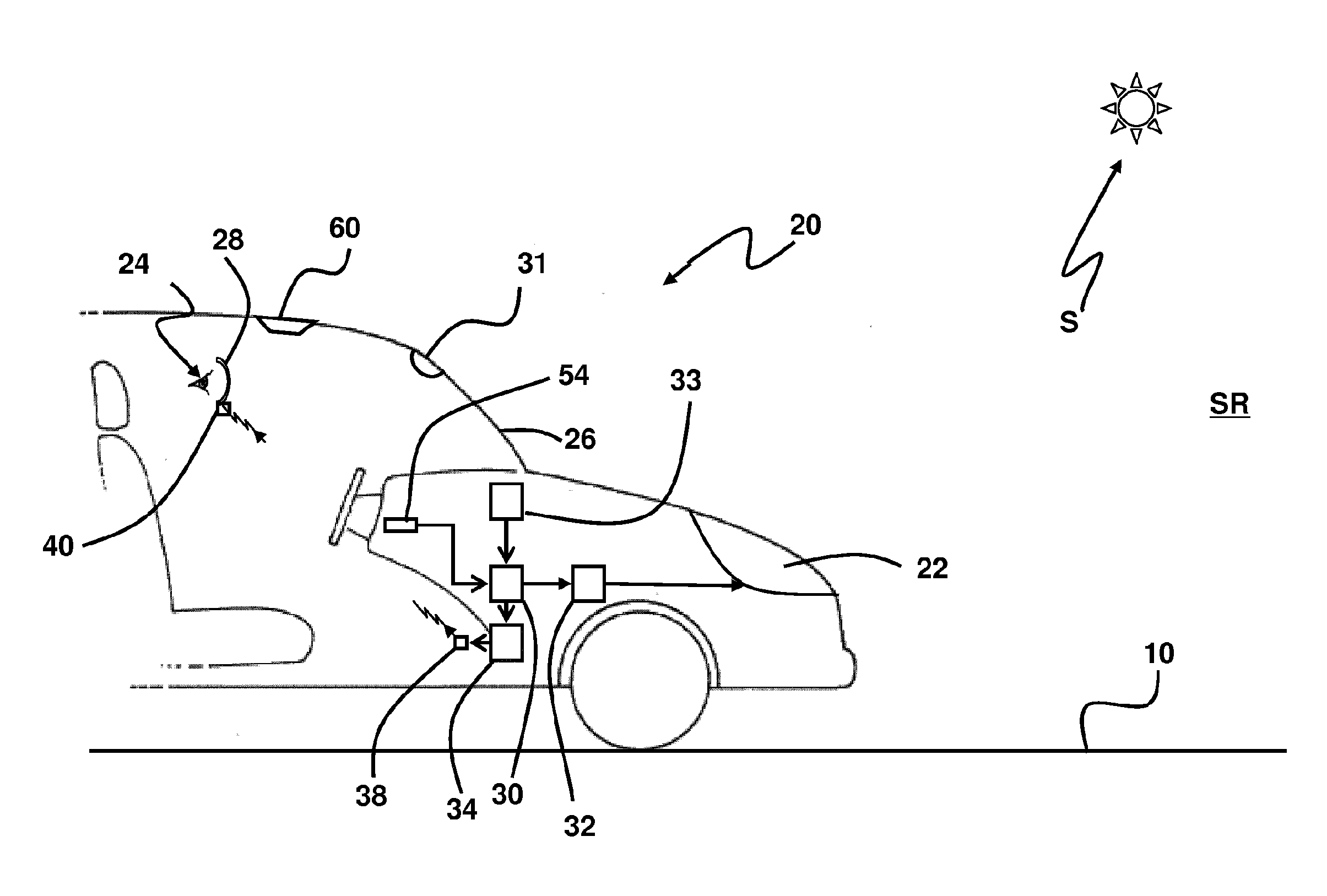 Adaptive spectacles for motor vehicle drivers or passengers