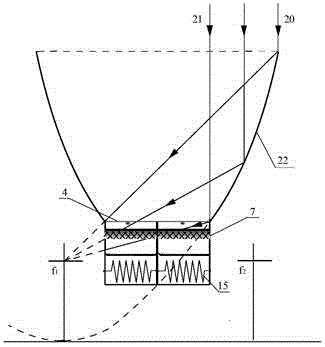 Forward-condensing multiple-effect back-heating array type humidification and dehumidification solar-powered seawater desalination device