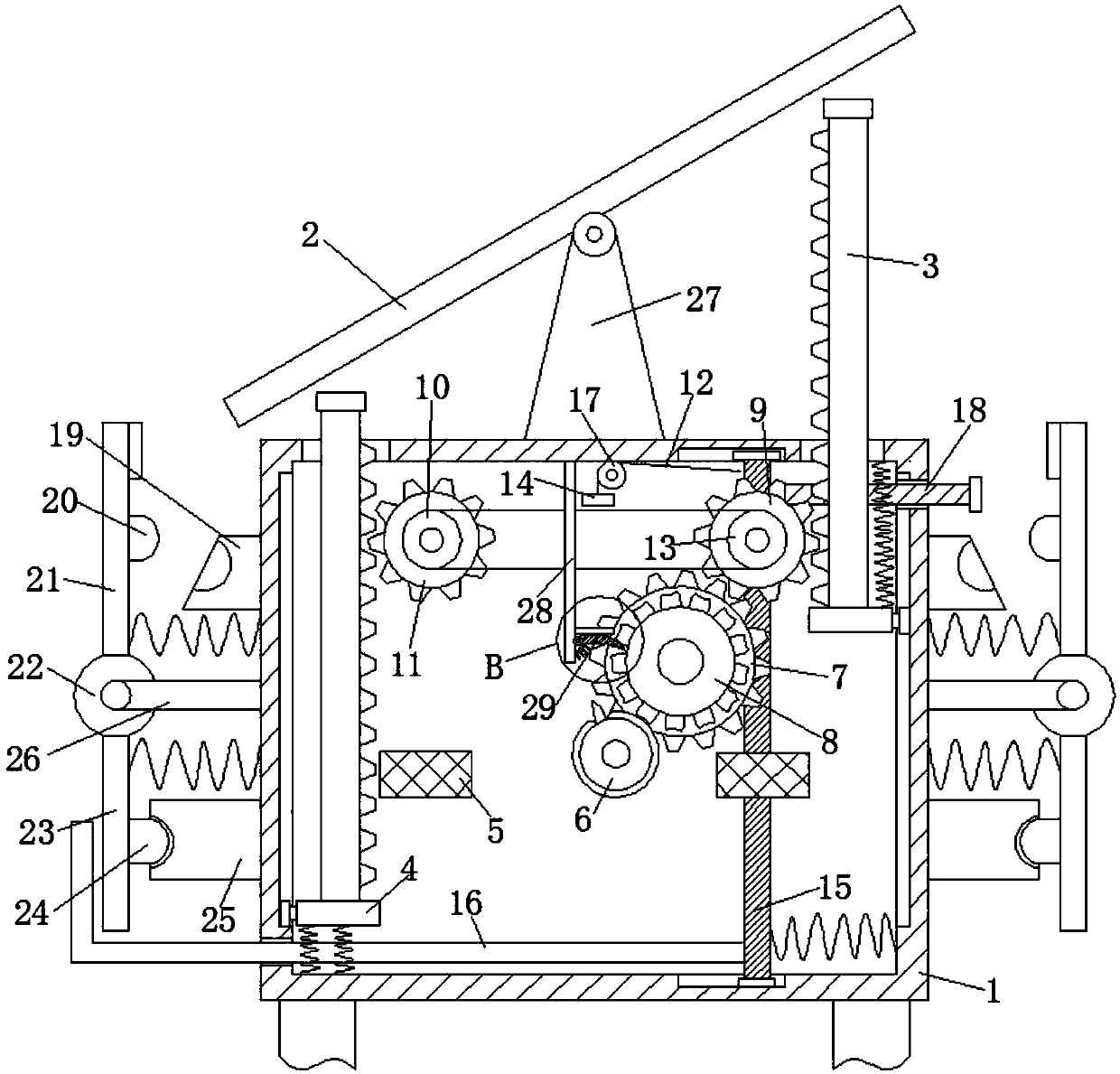 Automatically-adjusted windproof solar panel