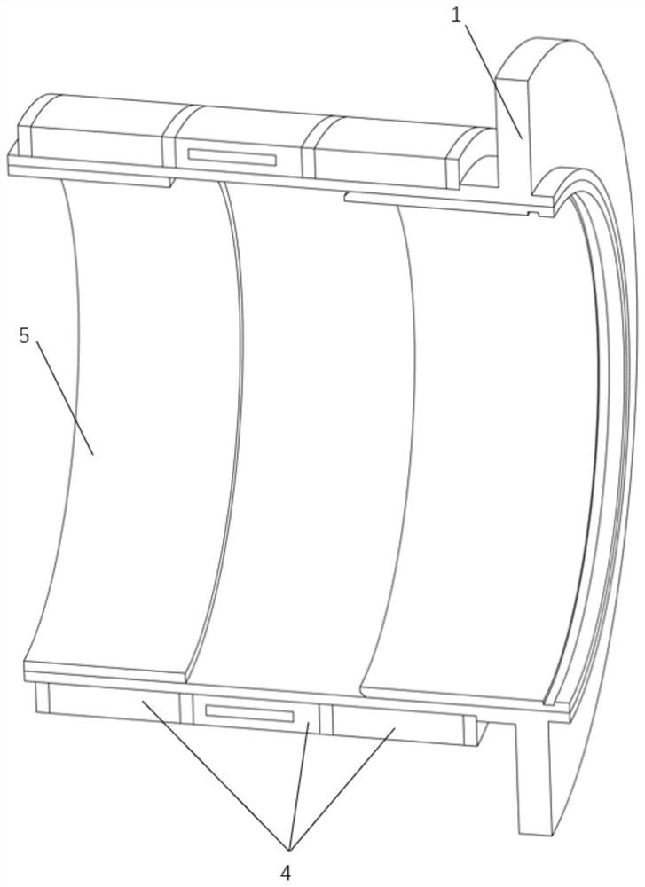 Magnetic suspension ring rotor structure for aviation shaftless rim electric propulsion