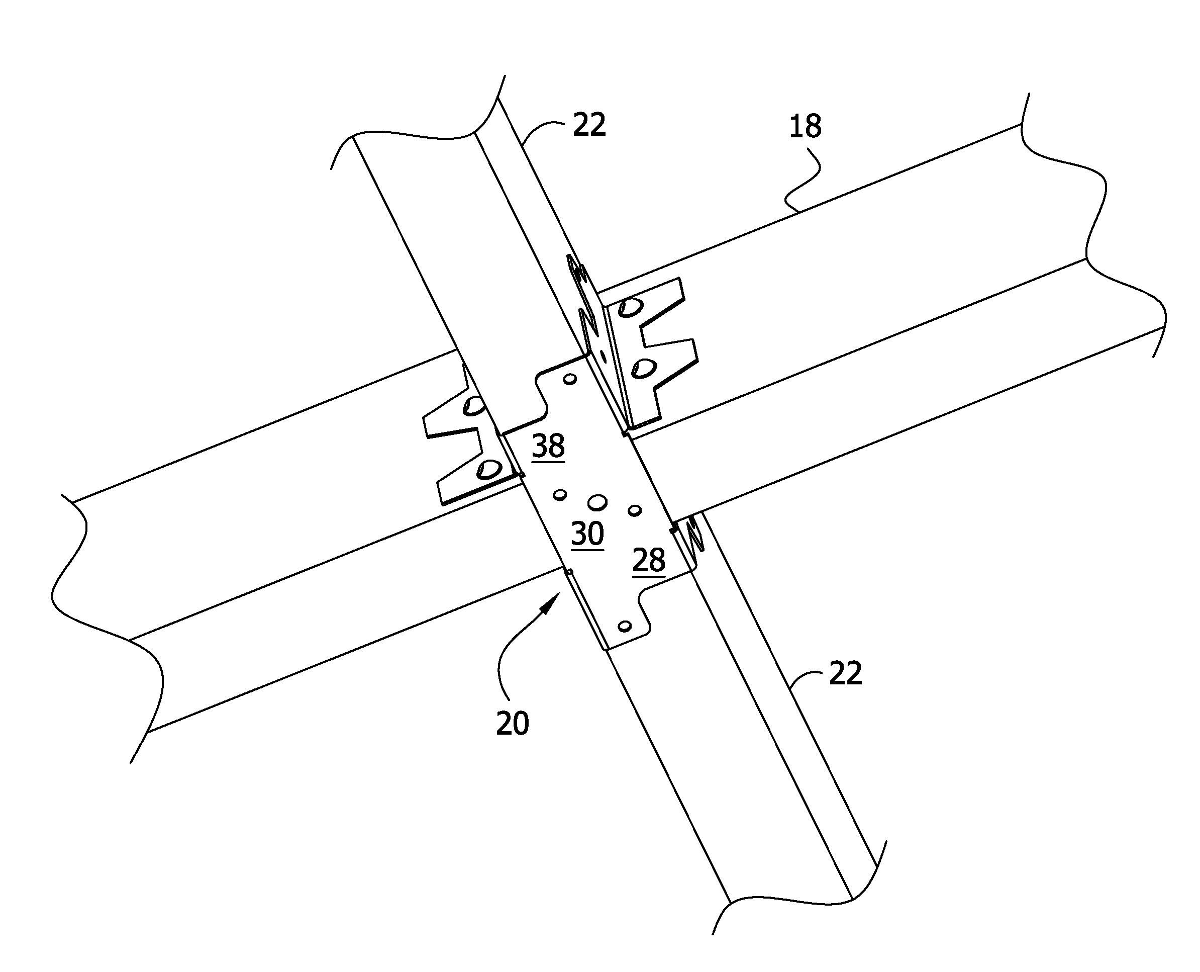 Saddle hanger for a structure