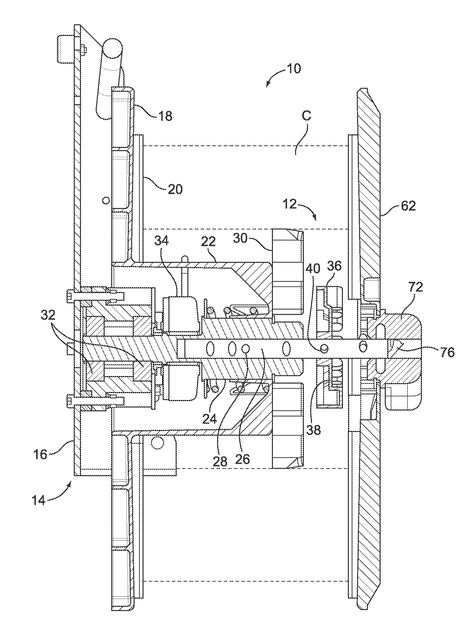 Anti-rotation system for strap dispenser outer flange