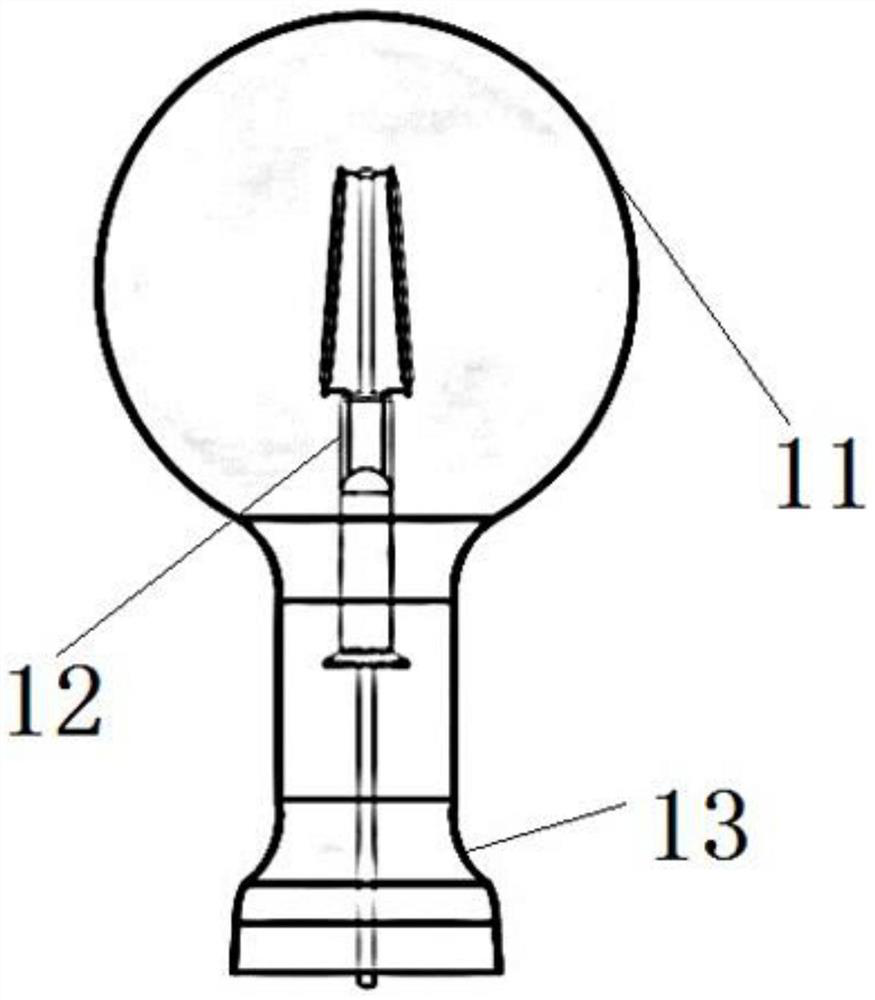 Filament lamp sealing and removing device and method