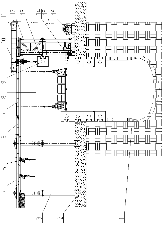 Segment mounting system applied to vertical shaft construction