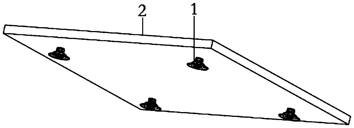 Fabricated concrete overhead ground mounting structure and mounting method