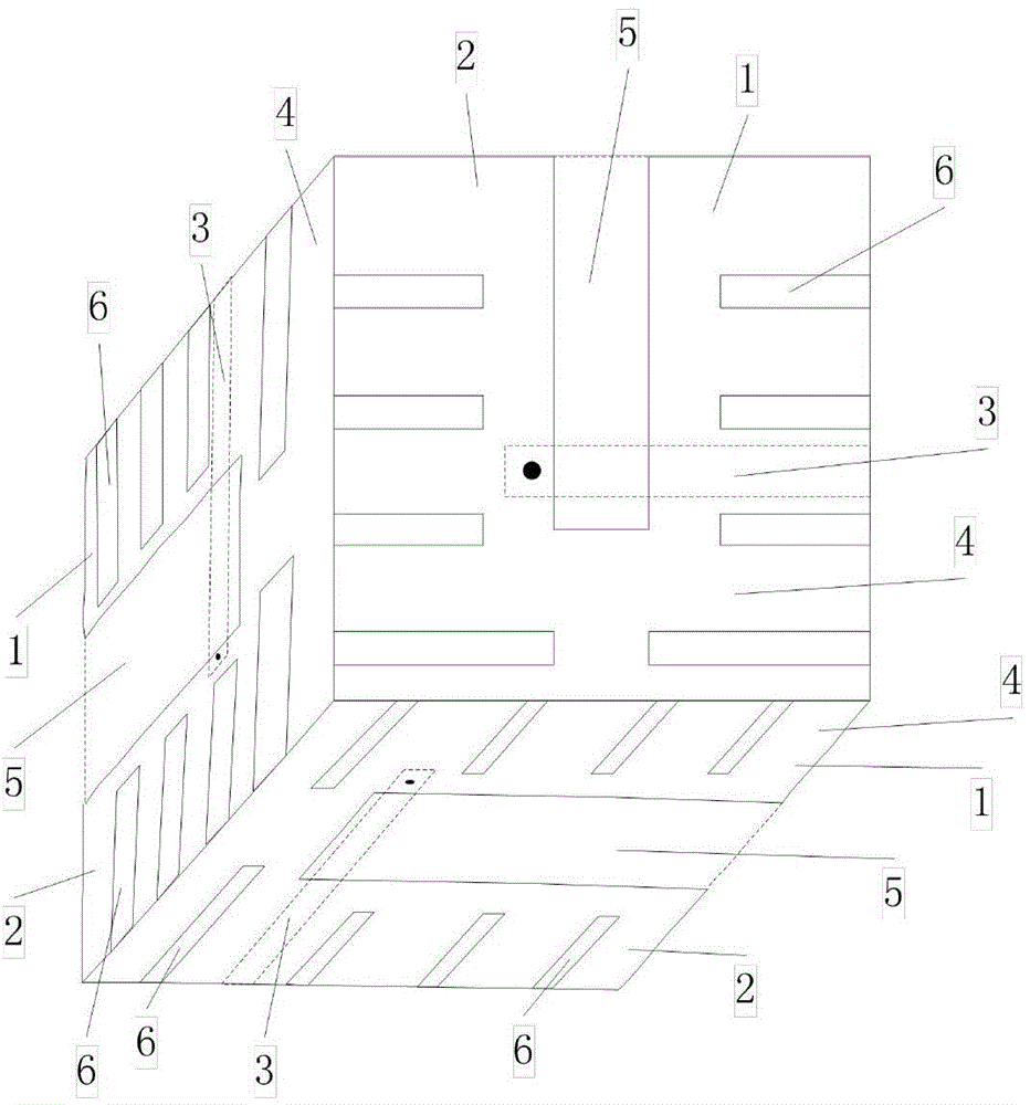 High-isolation semi-groove slot antenna array