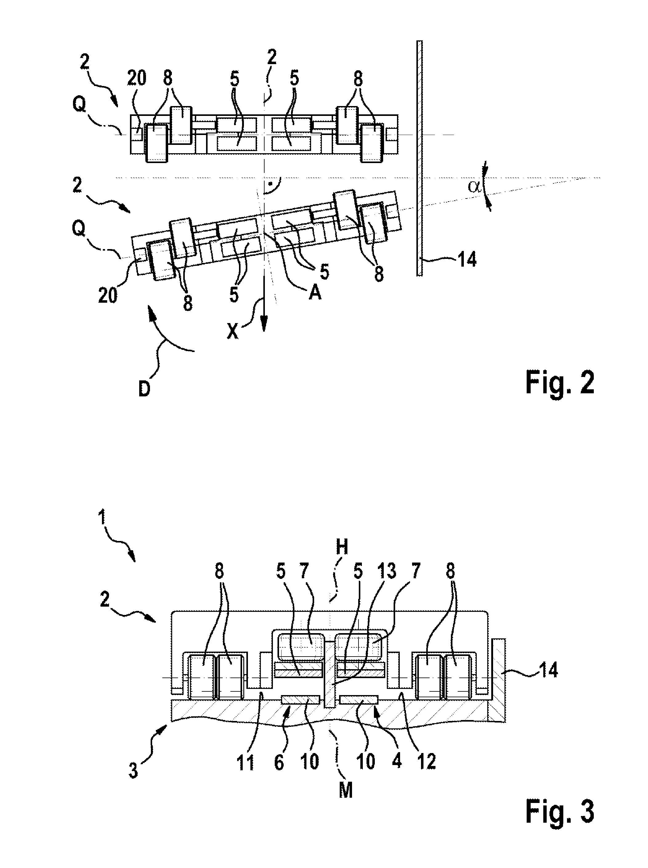 Transport device with controllable conveying element