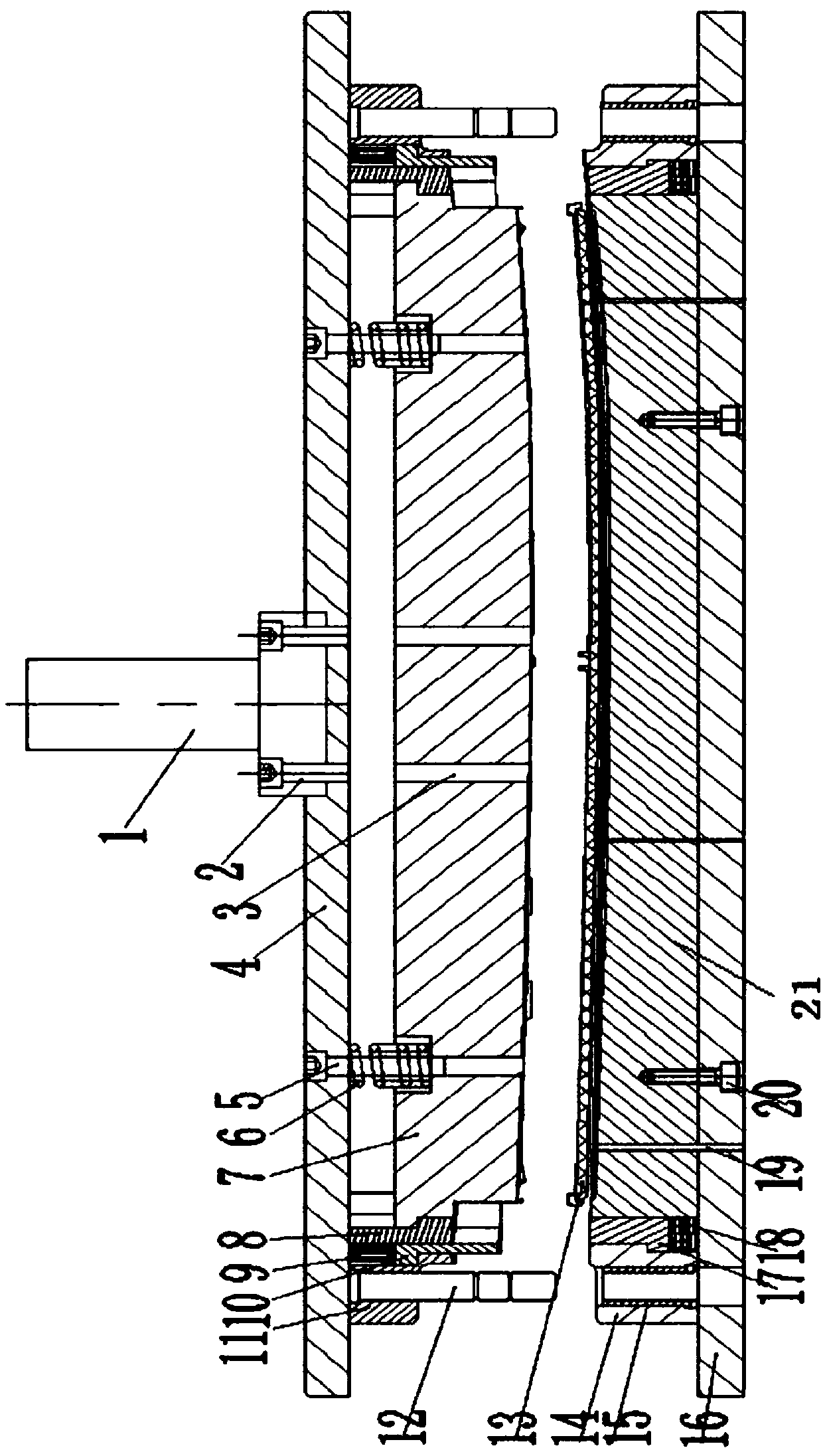 PET membrane punching mold forming by IMR and application method thereof