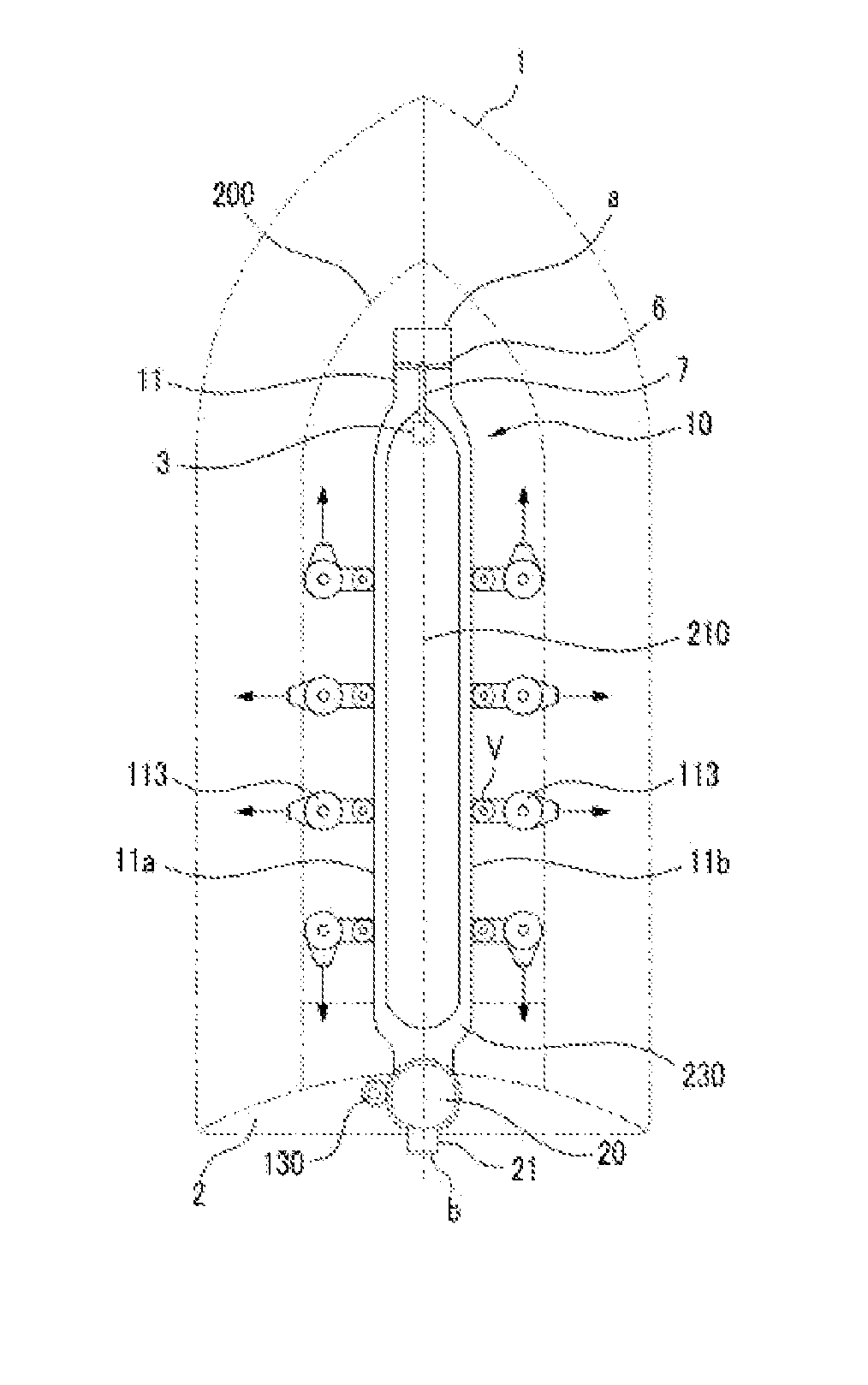 Propulsion and steering device installed below sea level of outside of right and left shipwall in a ship