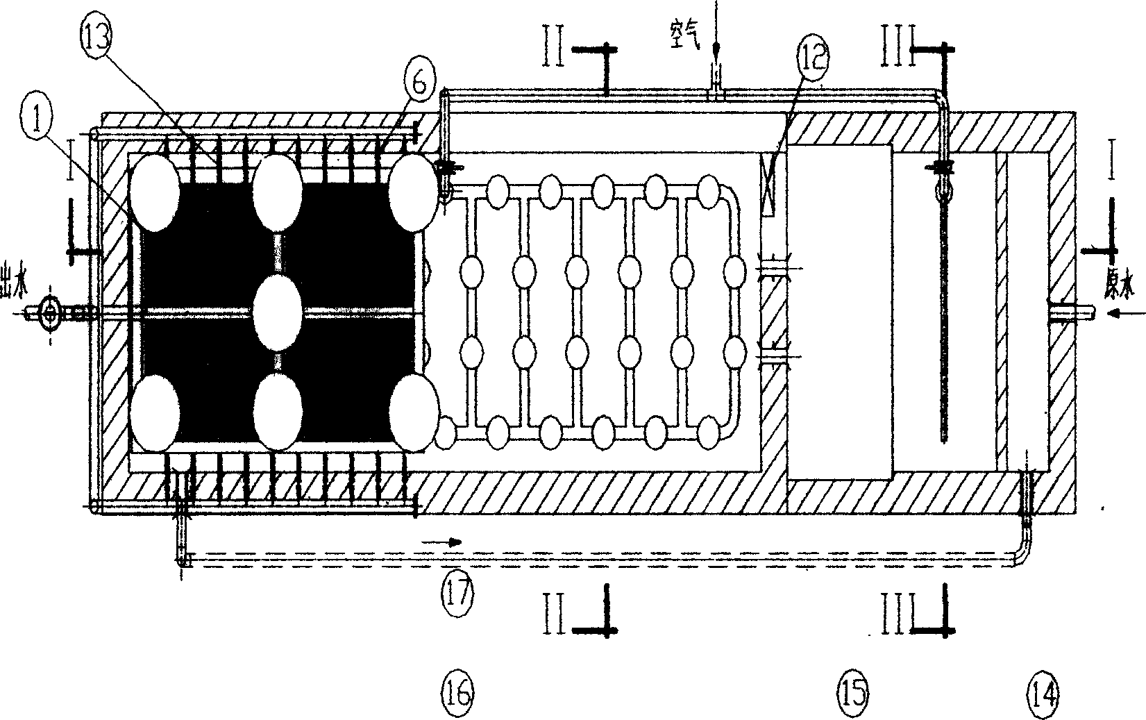 Integrated middle-water reuse apparatus