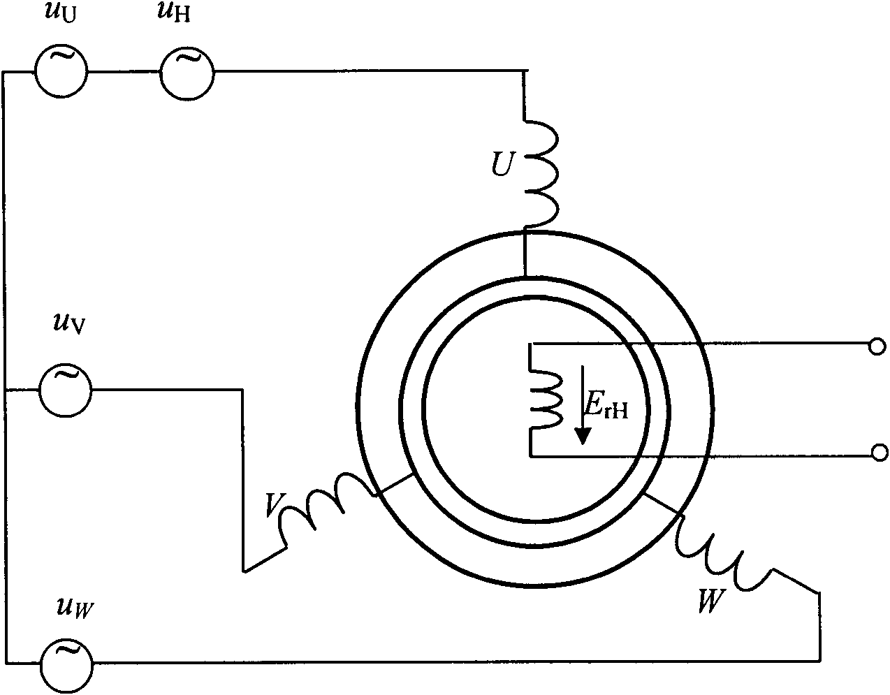 Method for measuring position and speed of rotor of electrically excited synchronous motor and control device