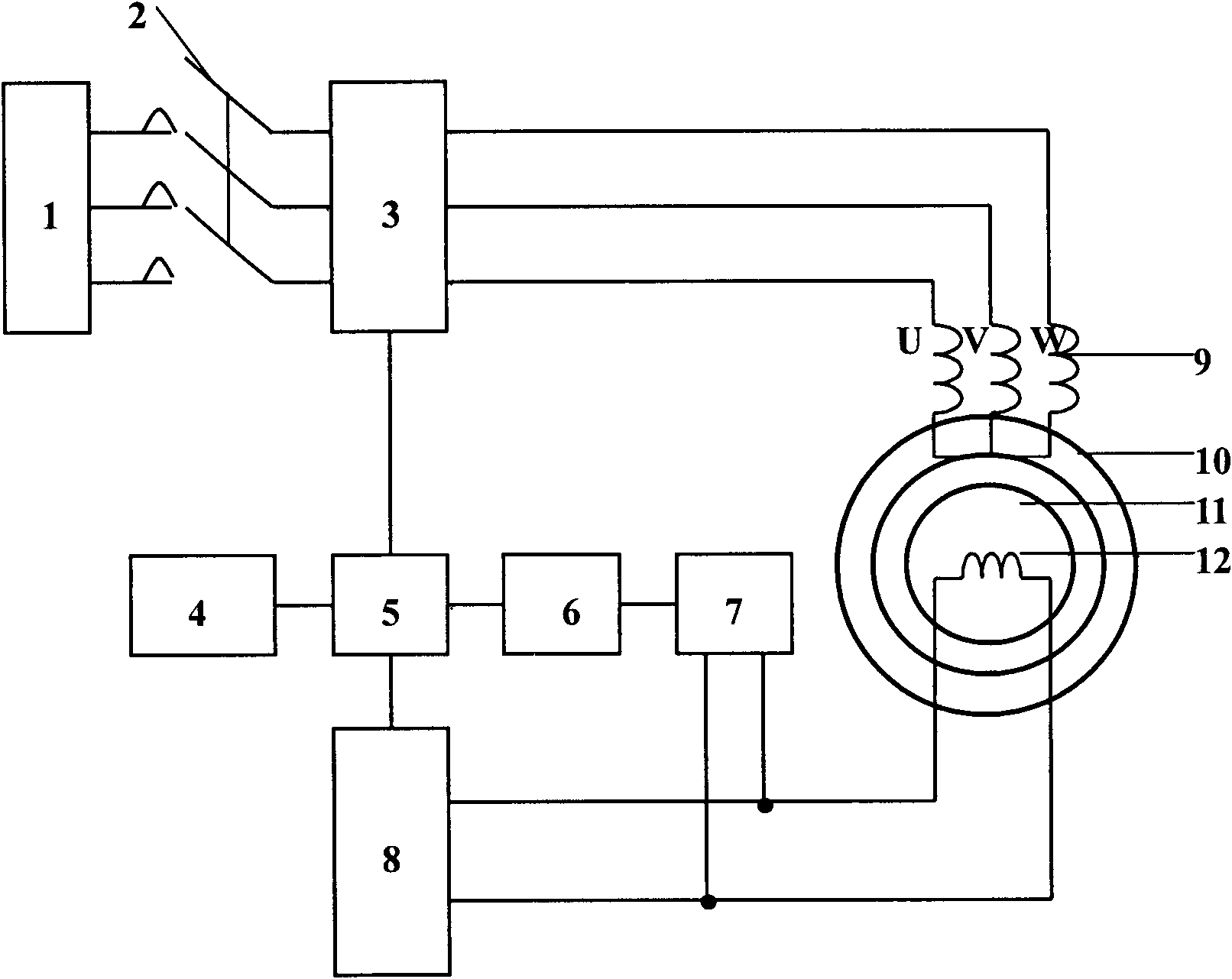 Method for measuring position and speed of rotor of electrically excited synchronous motor and control device