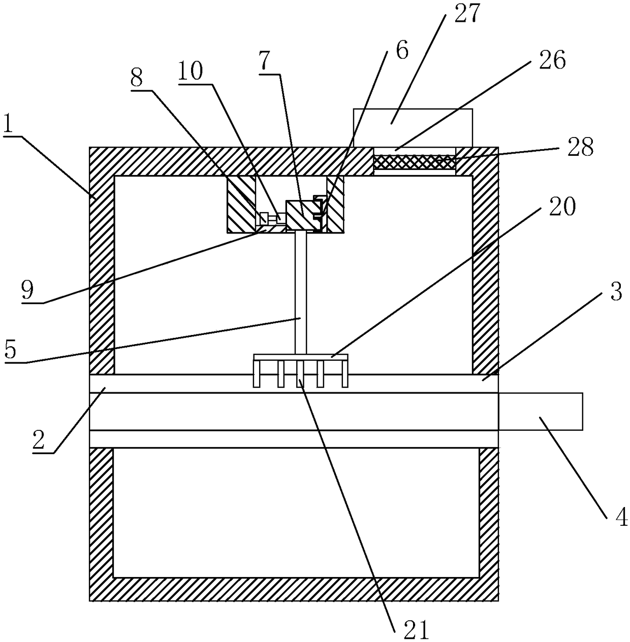 Shot blasting machine for fruit granules, and use method thereof