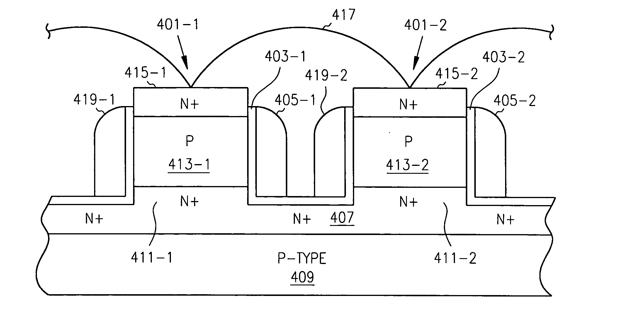 Single transistor vertical memory gain cell