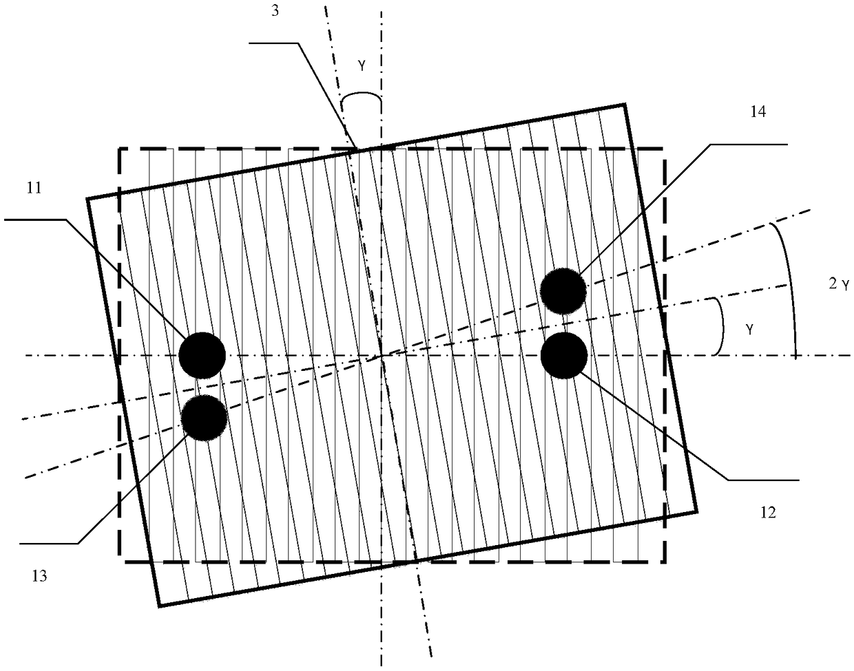 High-precision roll angle measuring method and device based on transmission grating