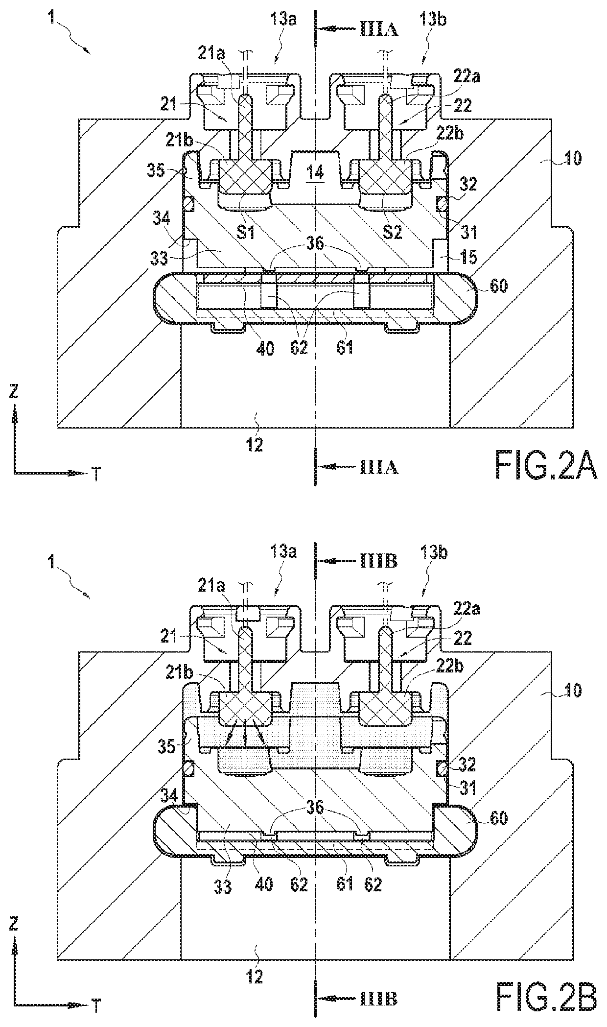 Pyrotechnic switching device