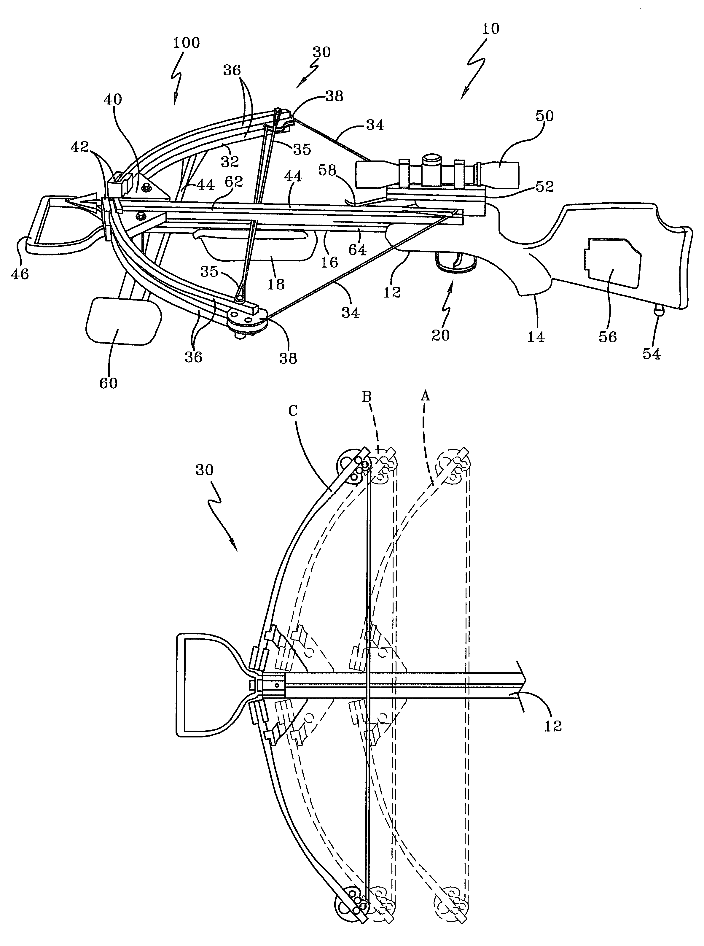 Multi-position draw weight crossbow