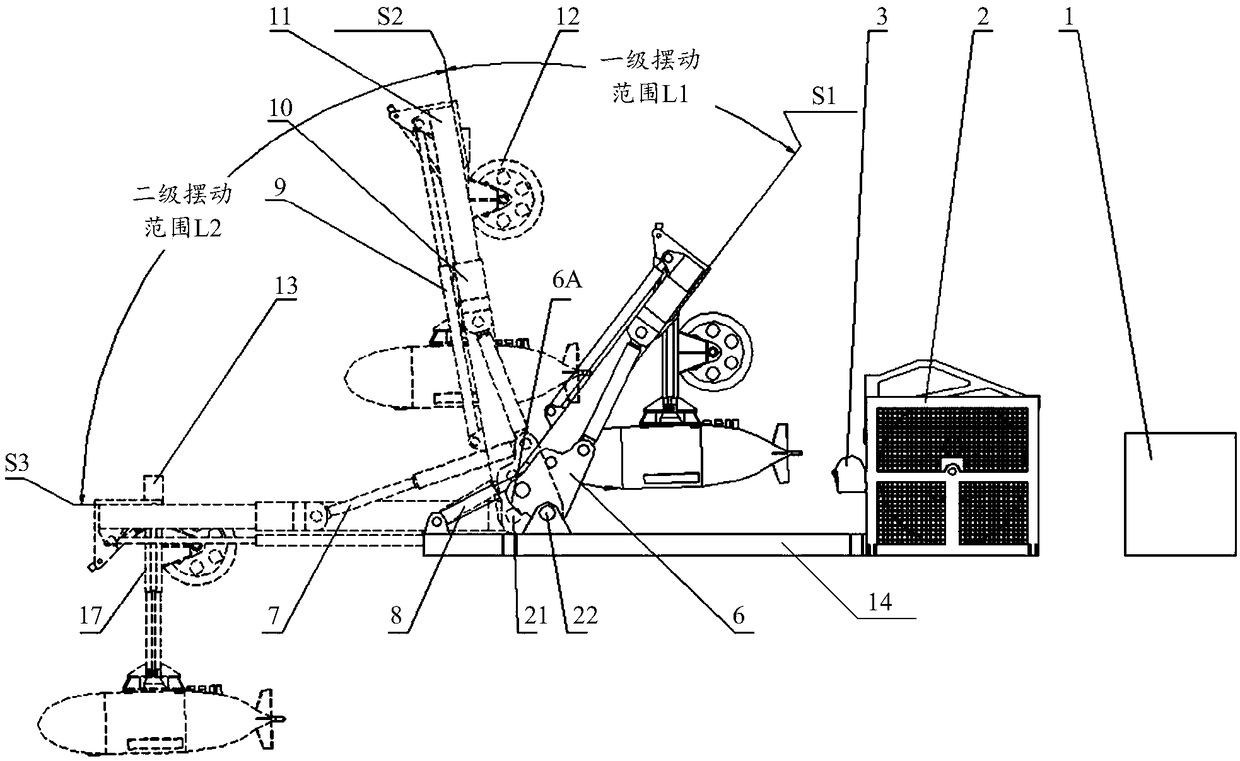 Launching and retrieval gantry crane system for shipborne unmanned submersible device