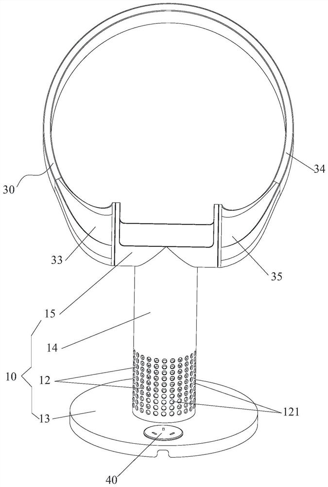 Electric hair drier supporting seat and electric hair drier assembly with same