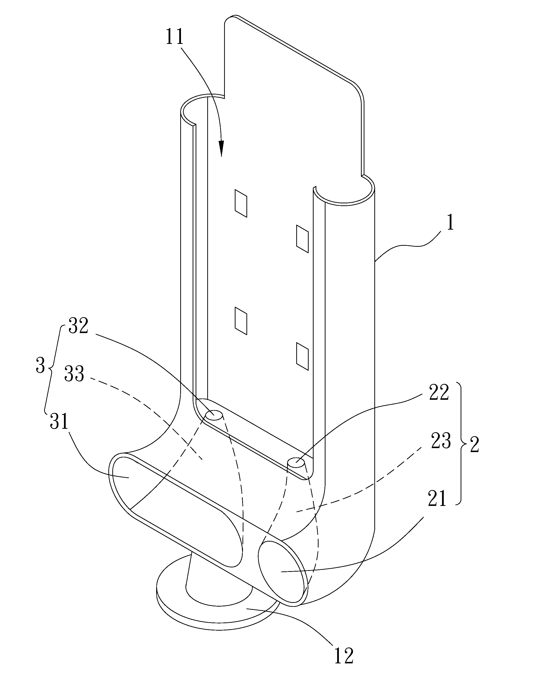 Electronic device disposing structure