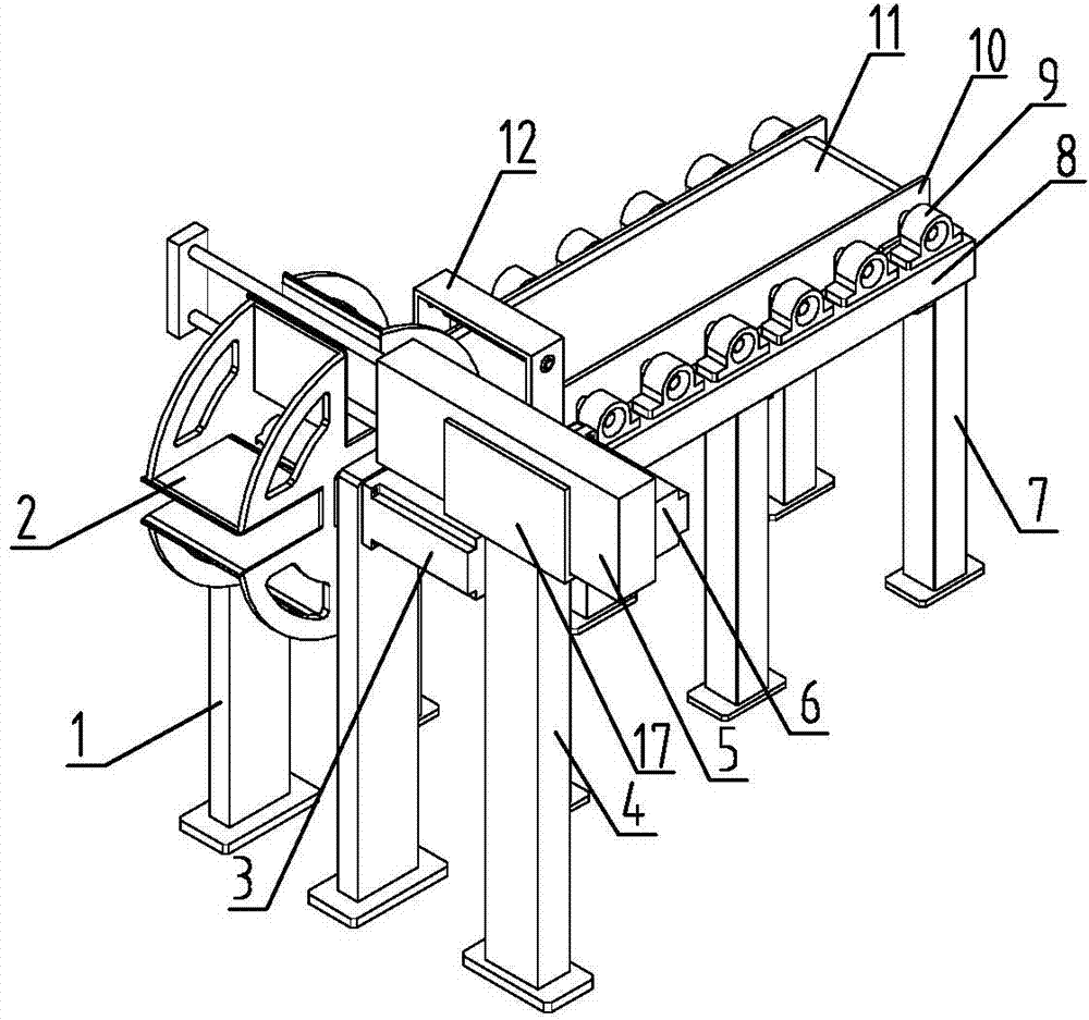 Battery feeding mechanism of storage battery subsequent unmanned packing device