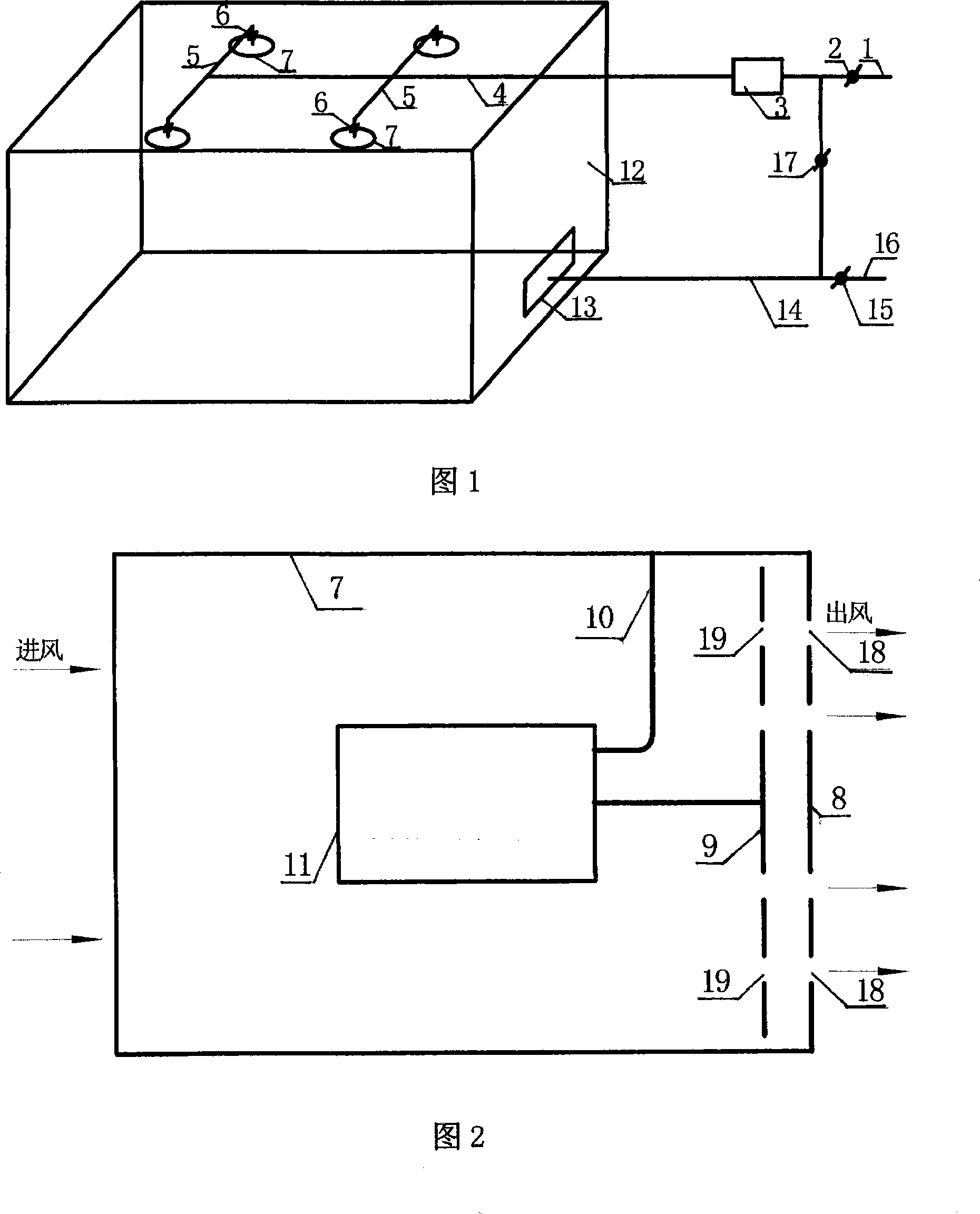 Wave type supply air system