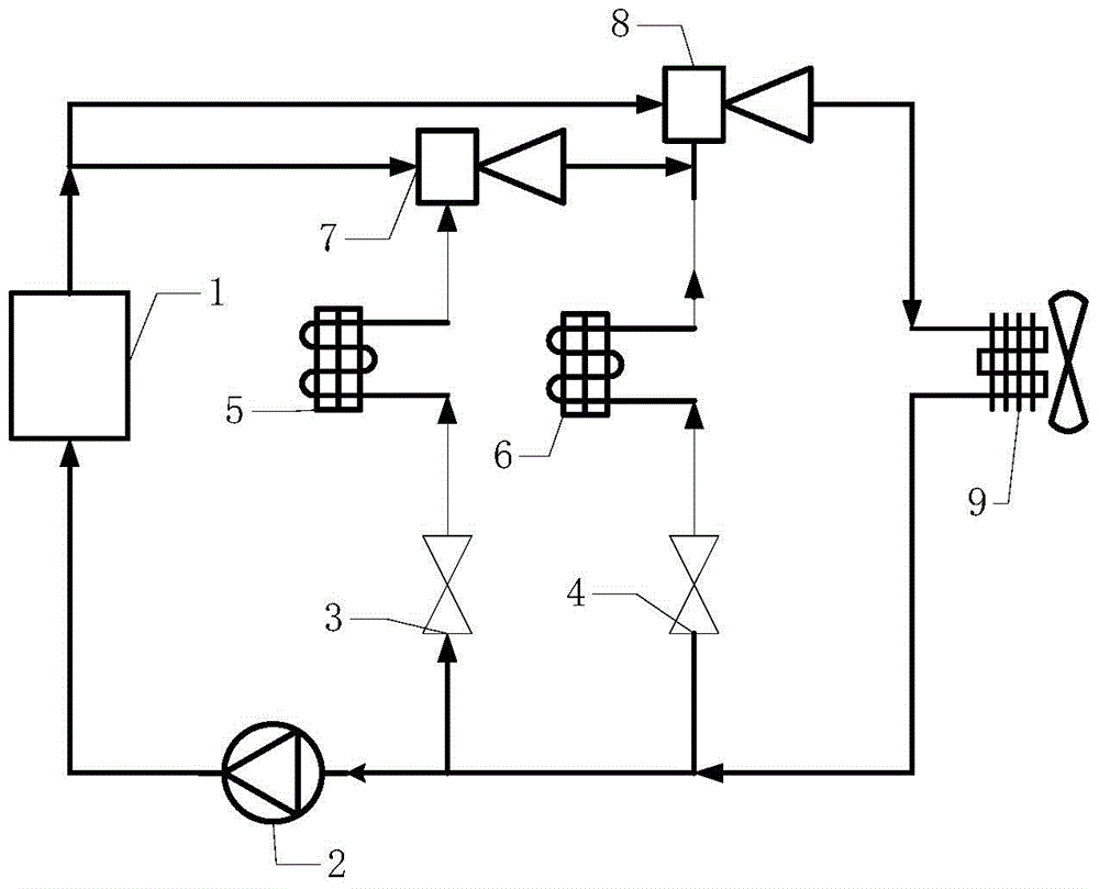 A waste heat-driven double evaporator injection refrigeration system for refrigerated vehicles